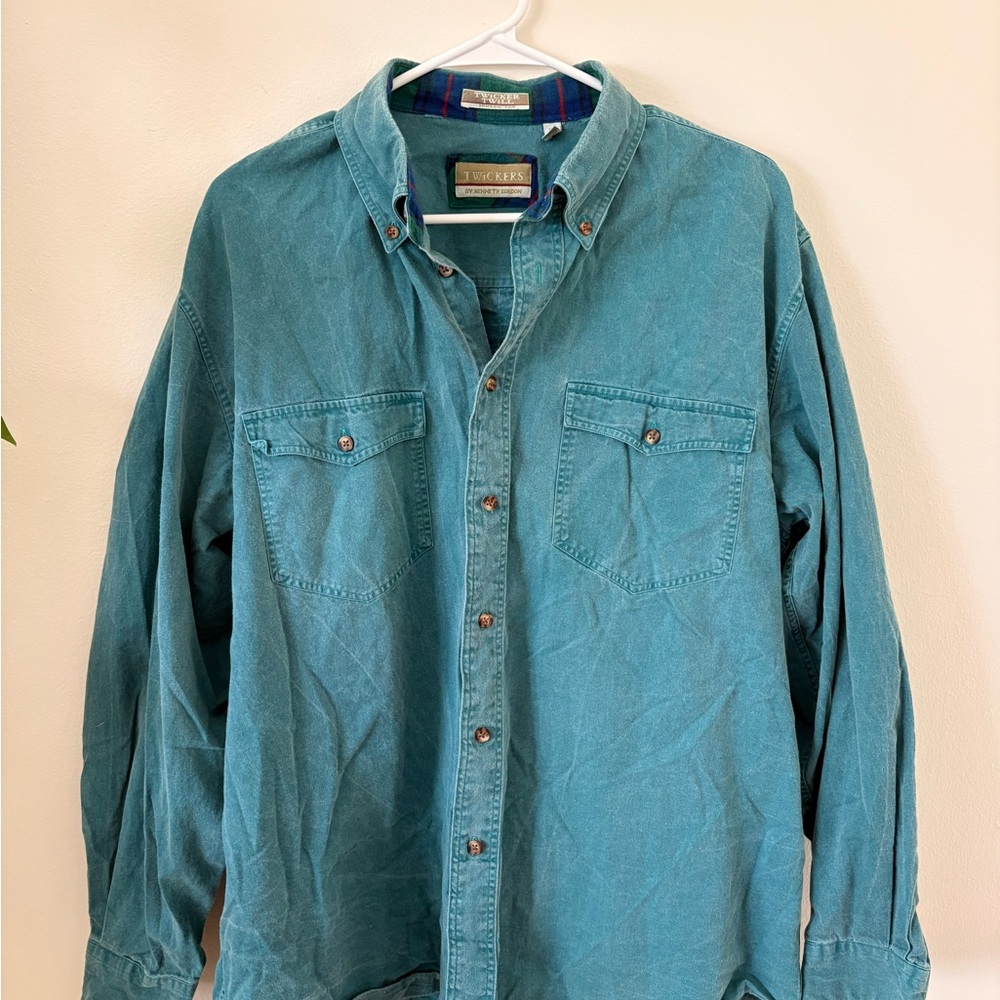 Teal Button-Up Shirt